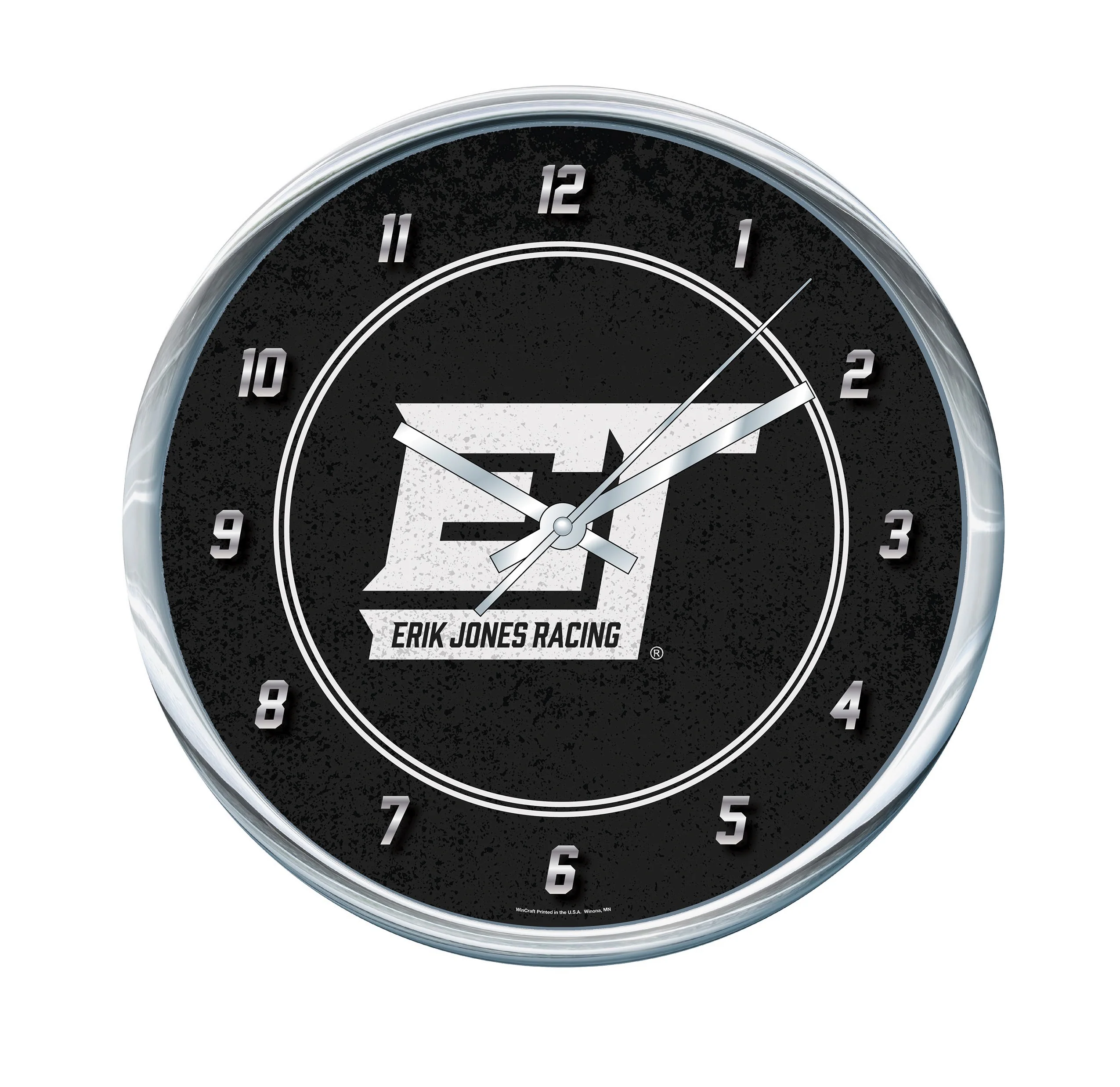 Erik Jones Racing Chrome Wall Clock
